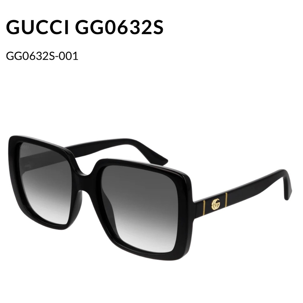 Gucci Black Oversized Square Sunglasses - Authentic. Worn once.